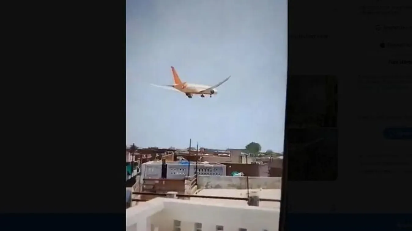 Élőben az Air India-repülőgép balesetéről! - Videó