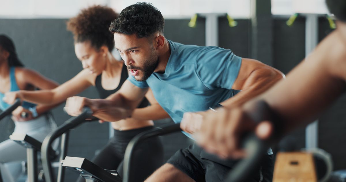 People,,Fitness,And,Exercise,Bike,At,Gym,For,Training,,Workout