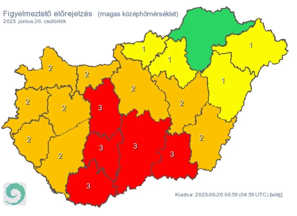 Hőségriadó az országban