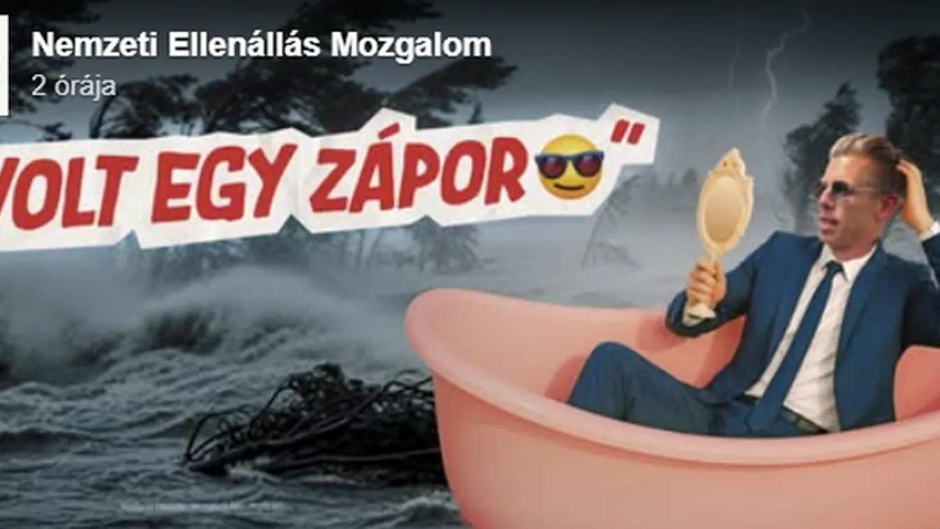 Így bohóckodott a pusztító viharral Magyar Péter: