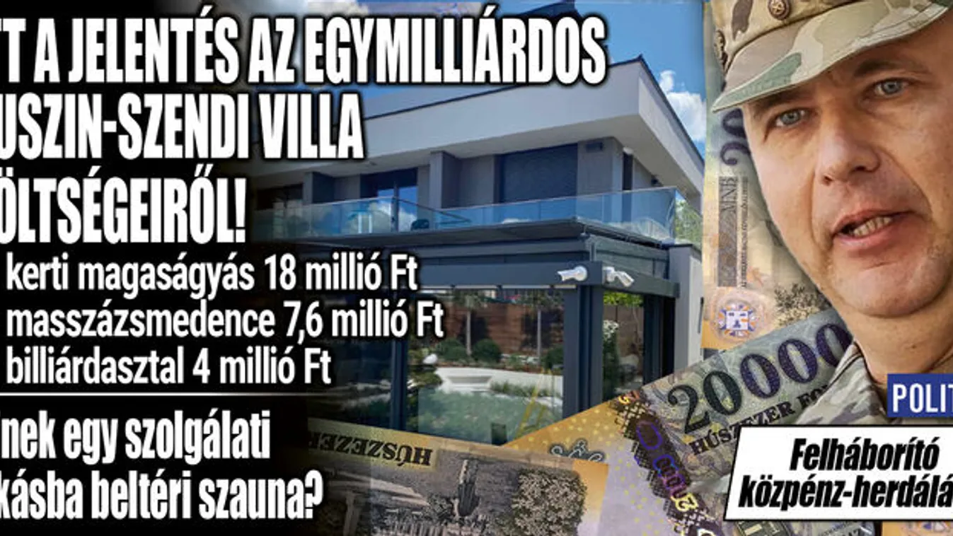 Ruszin-Szendi közpénzen rendelt luxustárgyakat