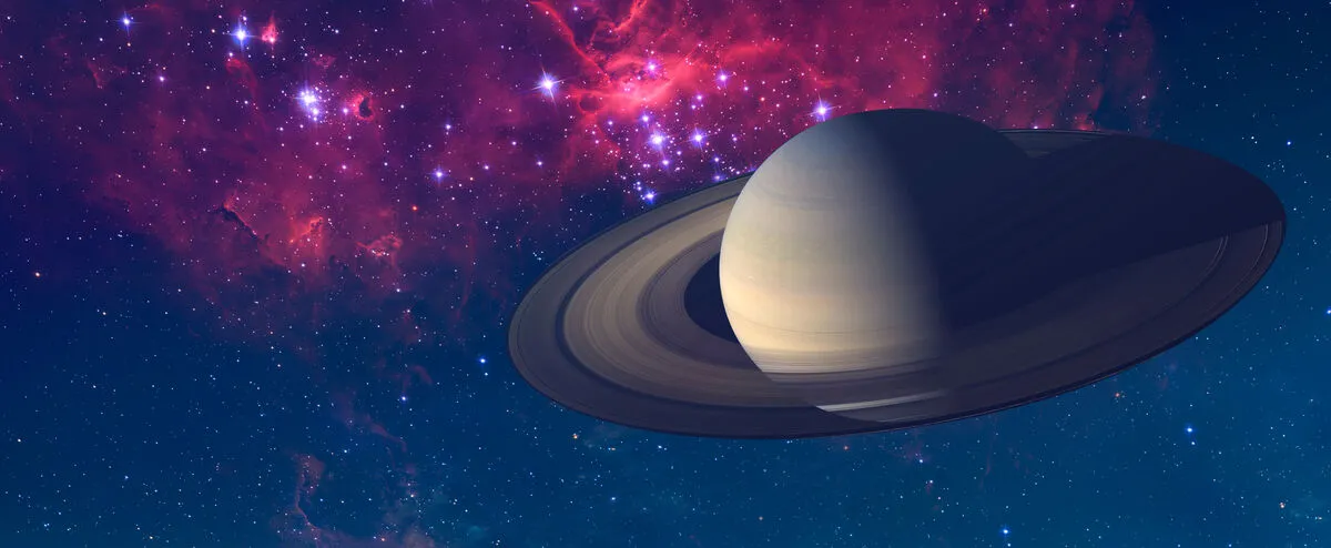 Szaturnusz bolygó The,Planet,Saturn,With,Spinning,Ring,In,The,Outer,Space