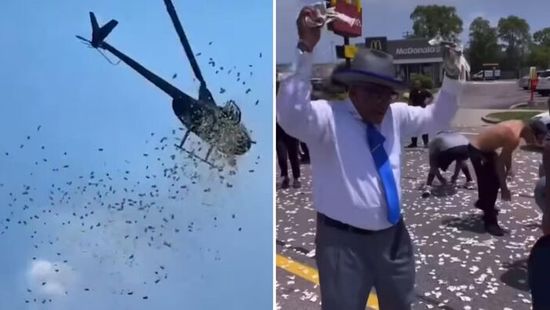 Helikopterből szórták szét egy elhunyt amerikai vállalkozó vagyonát