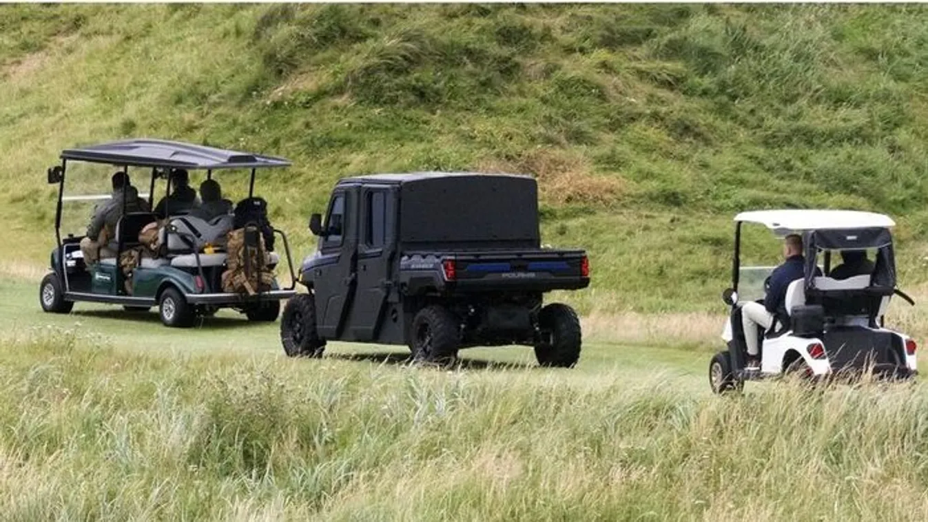 Páncélozott golfkocsit villantott Donald Trump