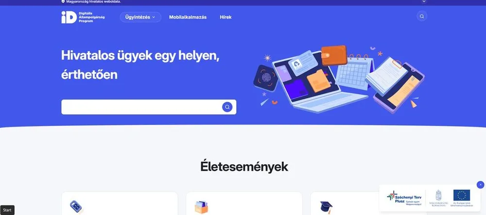 DÁP weboldal, Digitális Állampolgárság Program