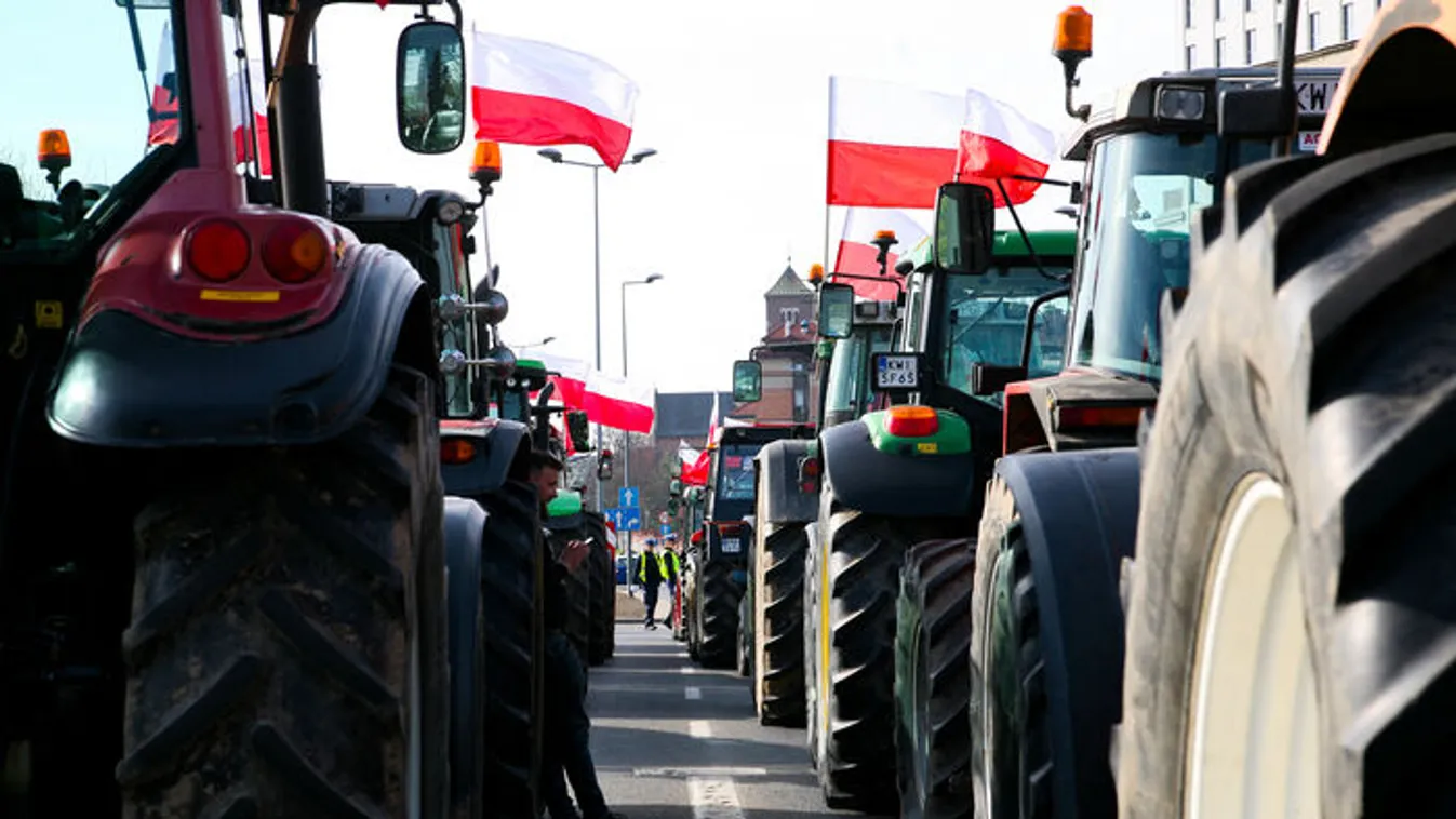 Lengyel gazdák vonultak a német határra