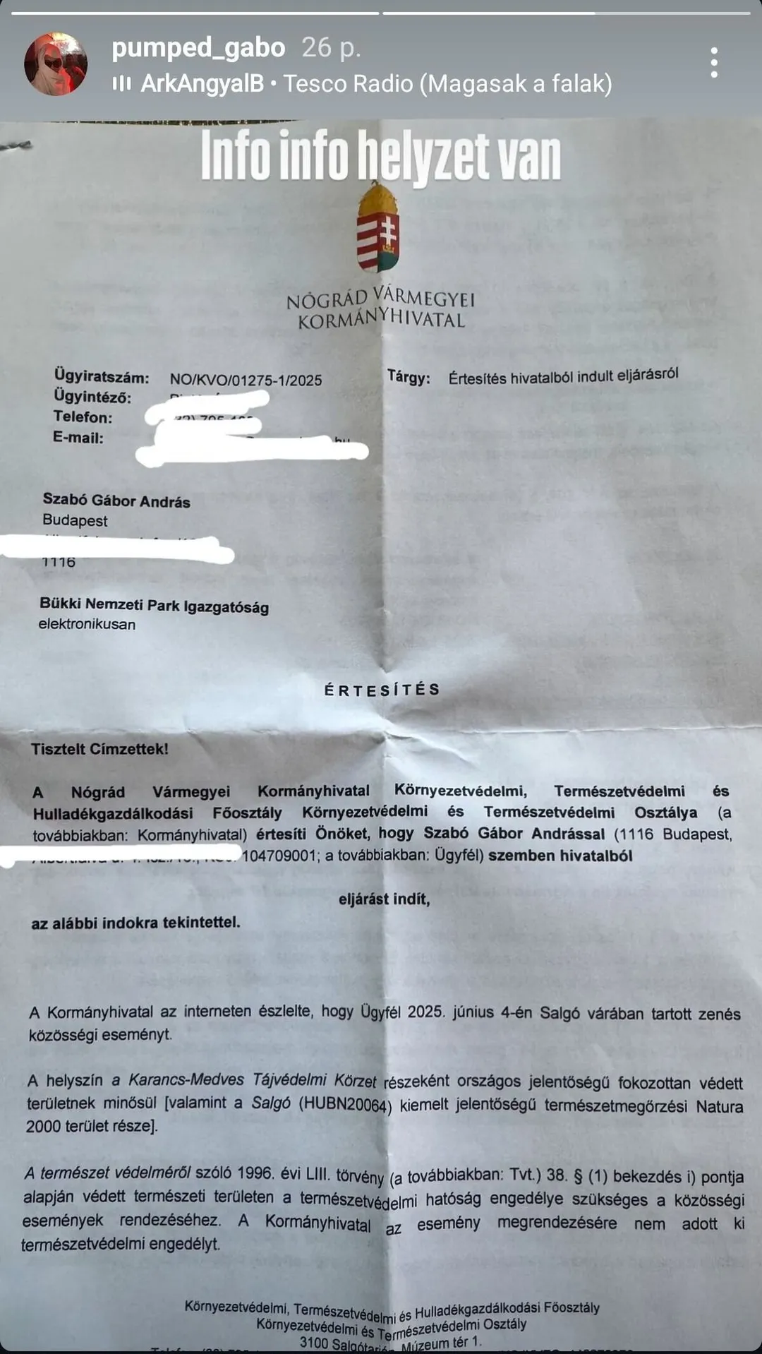 Pumped Gabo ellen eljárás indult