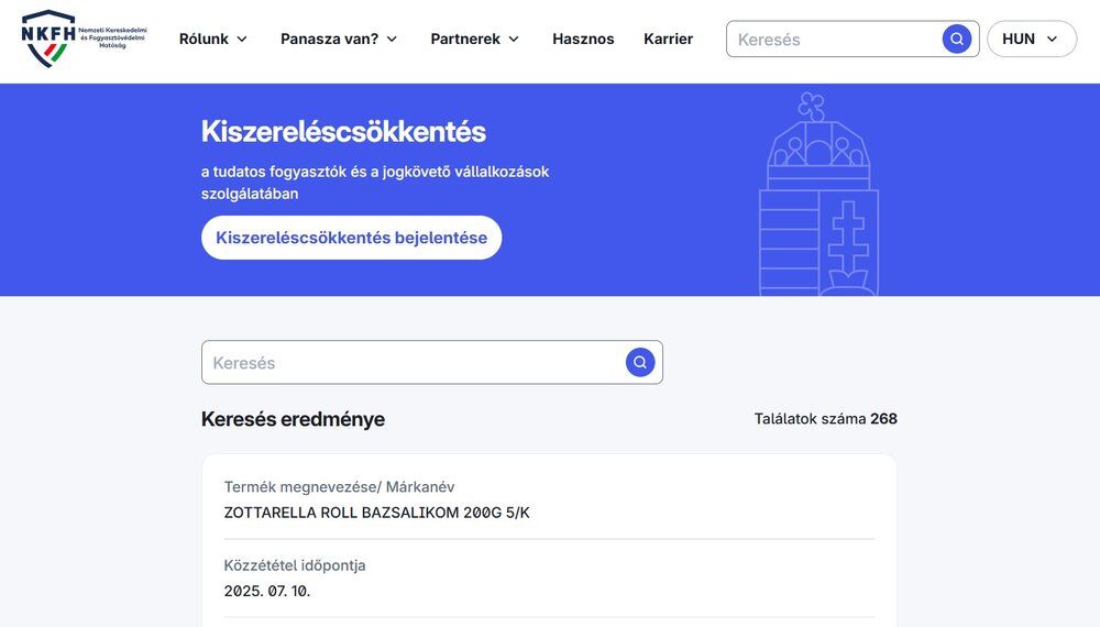 kiszereléscsökkentés adatbázis, NKFH, bevásárlás