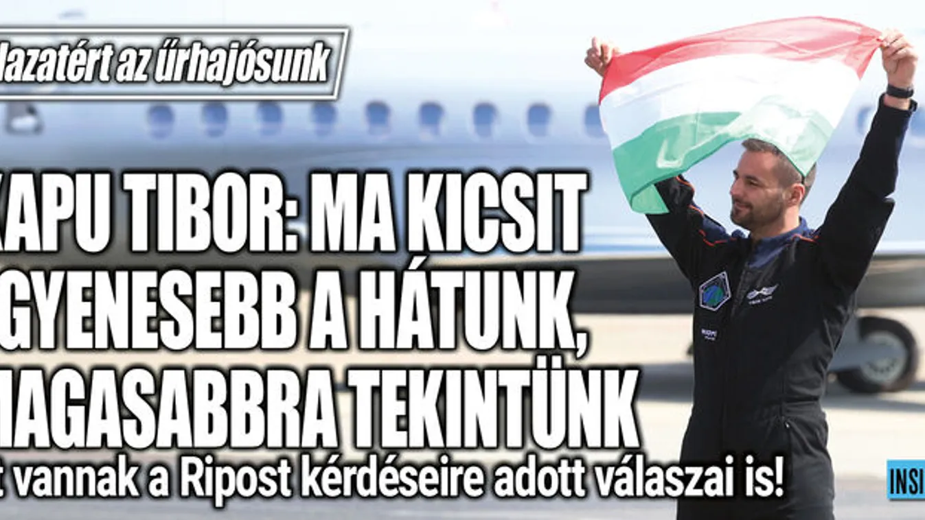 Kapu Tibor: „Ma egyenesebb a hátunk”