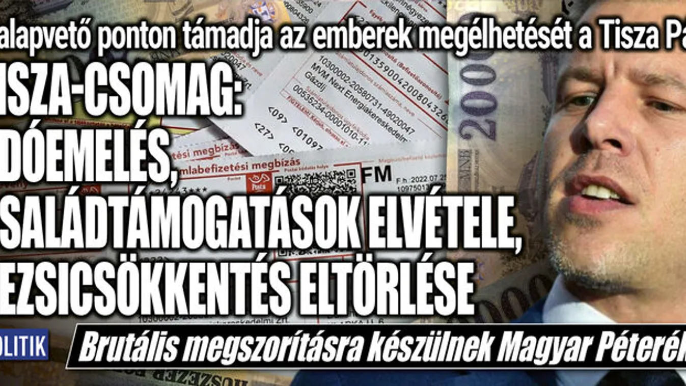 Tisza-csomag: itt a megszorítások 3 pontja