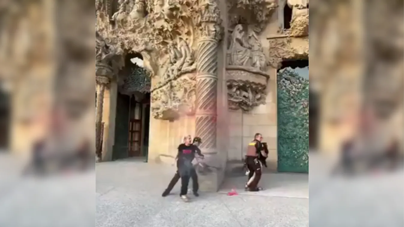Klímaaktivisták festékkel öntötték le a Sagrada Famíliát