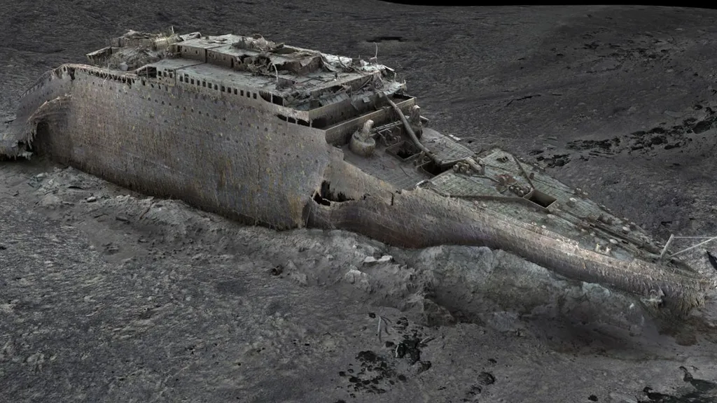 May 18, 2023 - USA - A team of scientists have used deep sea mapping to create 'an exact Digital Twin' of the Titanic wreck for the first time,' according to a press release from deep sea investigators Magellan and filmmakers Atlantic Productions. By carr