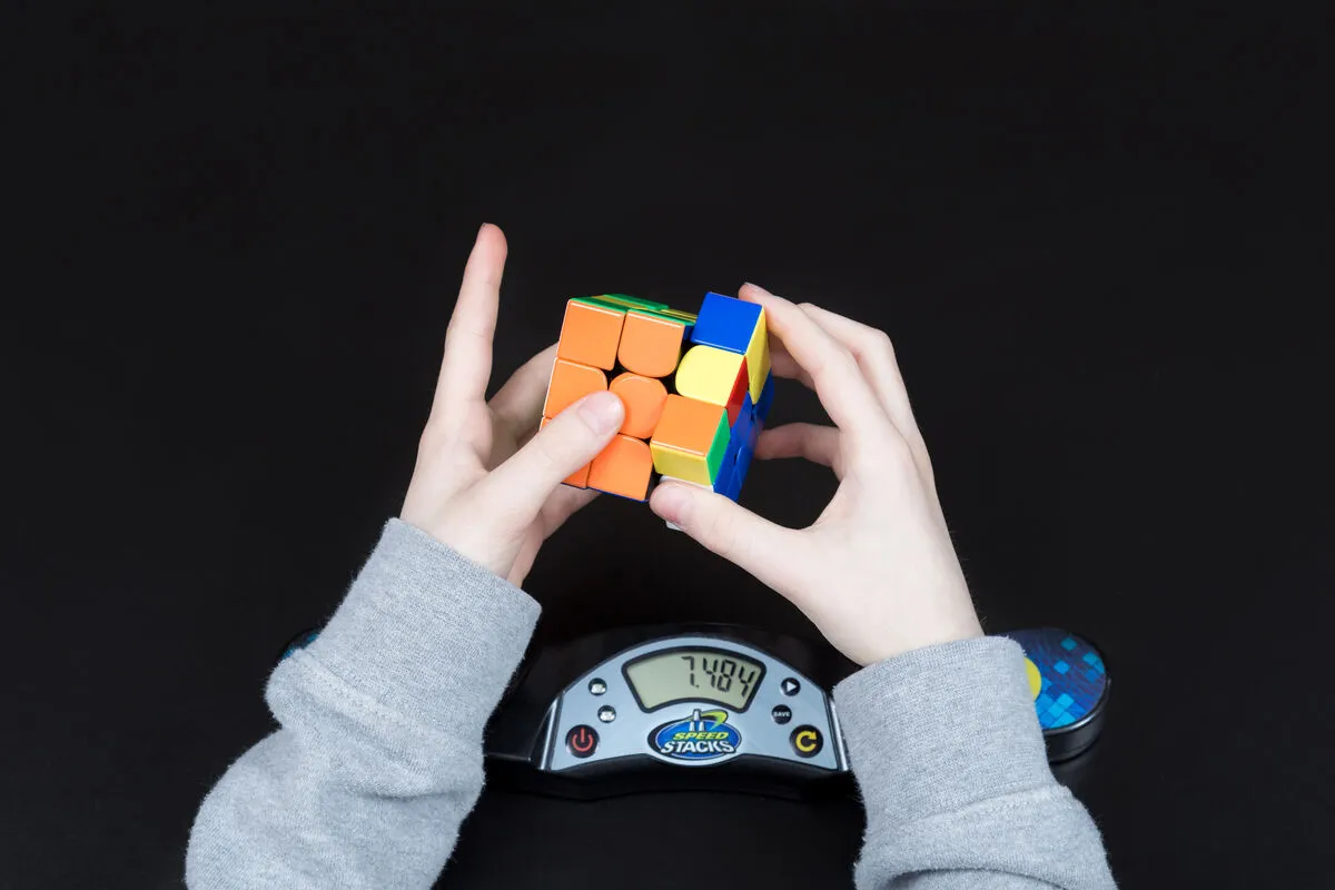 Dnipro,,Ukraine,-,May,11,,2020:,Boy,Solving,Rubik’s,Cube