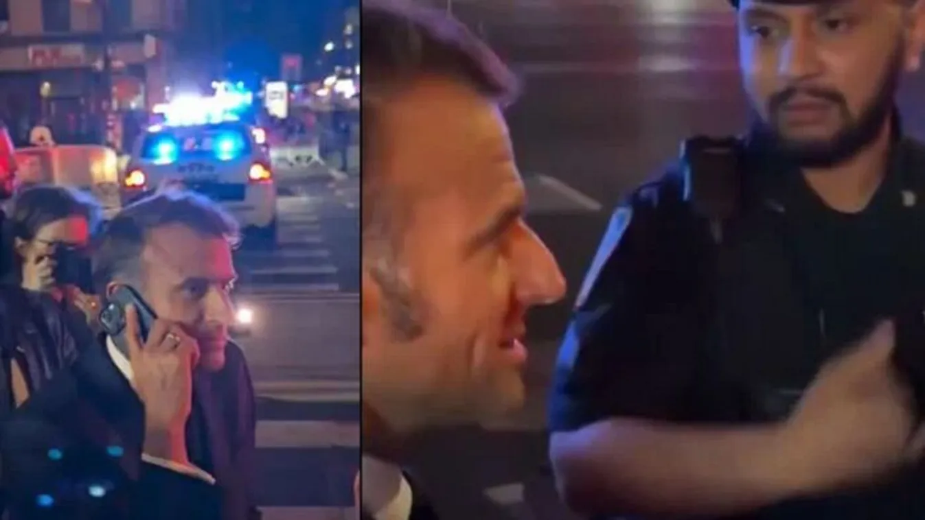 A New York-i rendőrség kordonok mögé szorította Macront