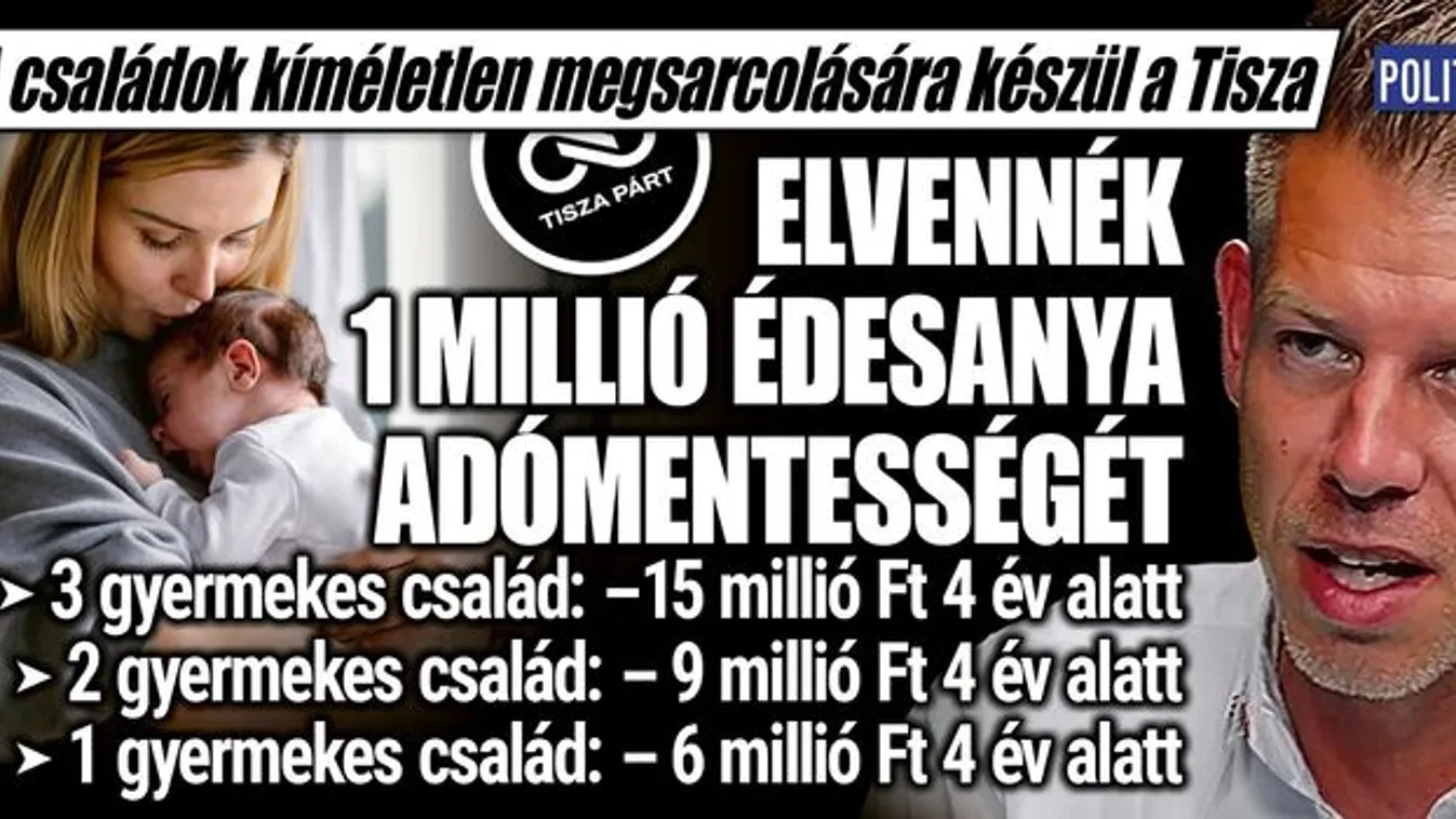 Tisza-csomag: megszűnhet az anyák adómentessége