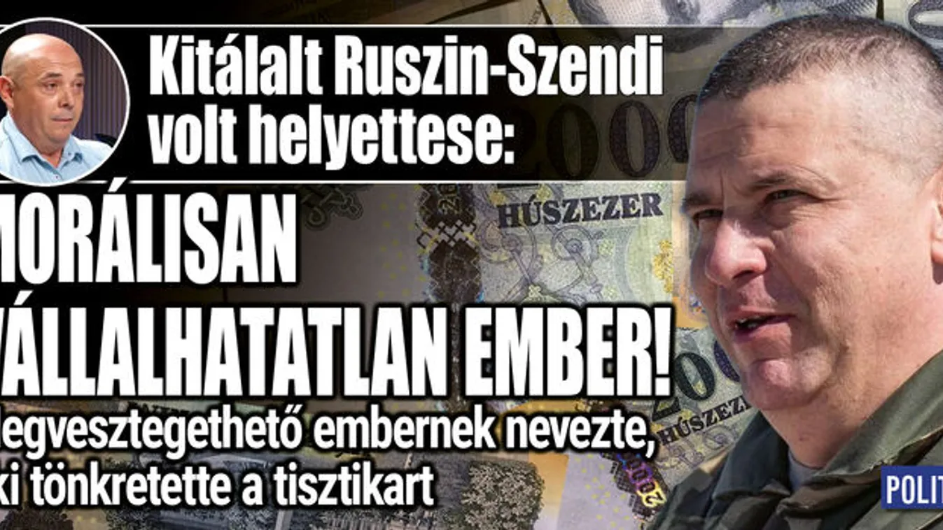 Kitálalt Ruszin-Szendi helyettese: Morálisan vállalhatatlan