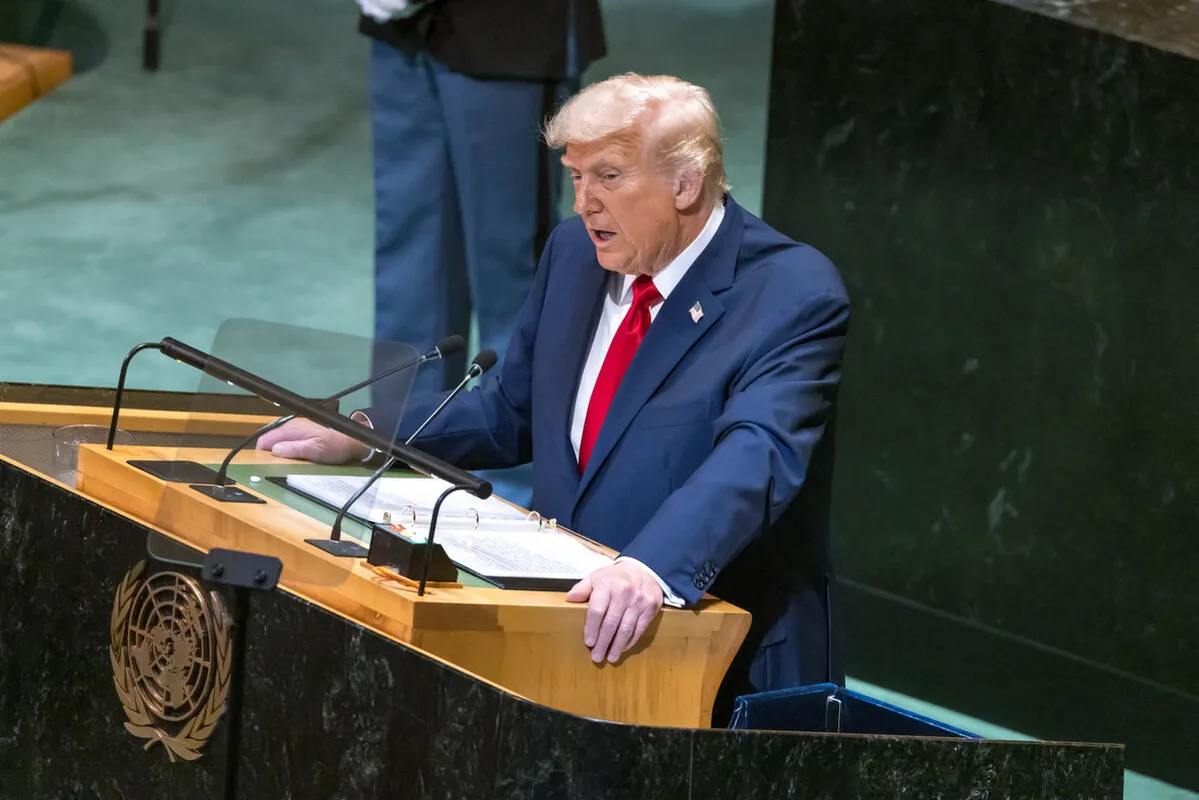 Donald Trump, US President United Nations General Assembly at UN Headquarters in New York City,