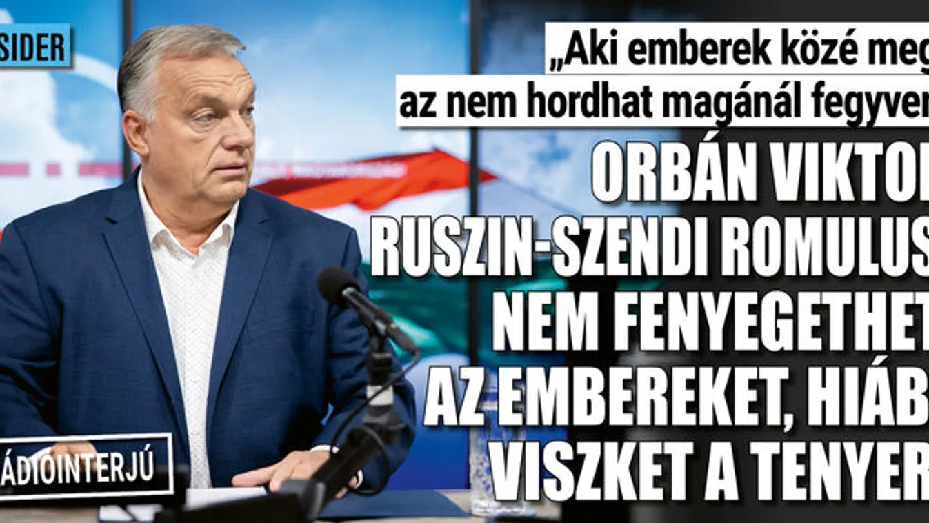 Orbán Viktor: emberek között nem lehet fegyvert hordani