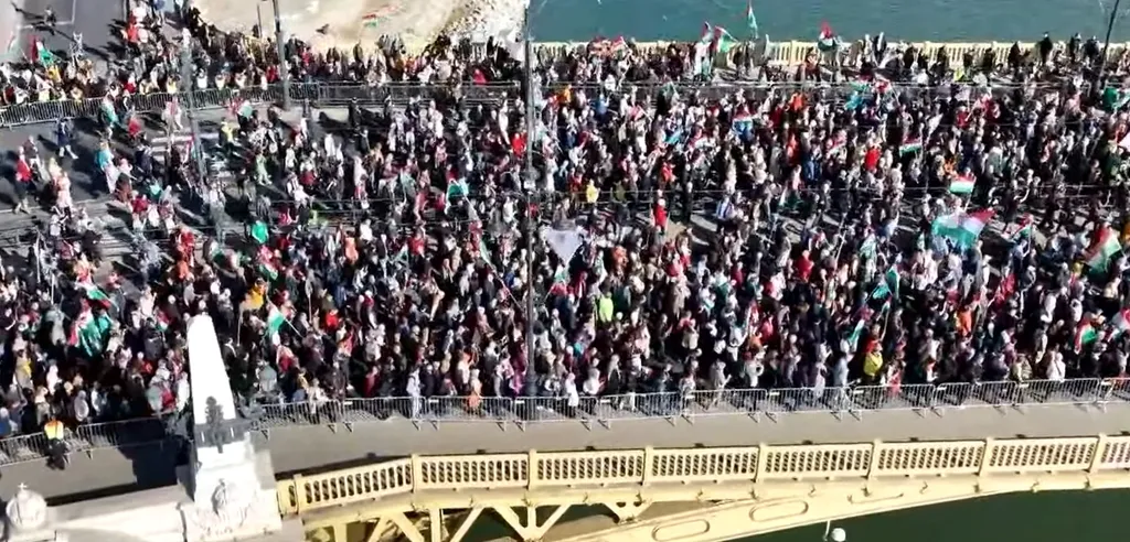 békemenet október 23 2025 drón