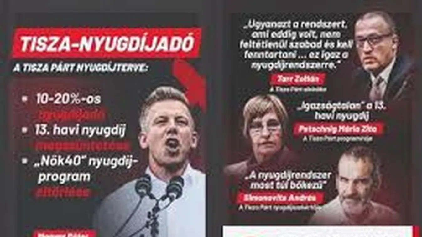 Még nagyobb nyugdíjadót akar a Tisza Párt szakértője. 30-40 százalékot!