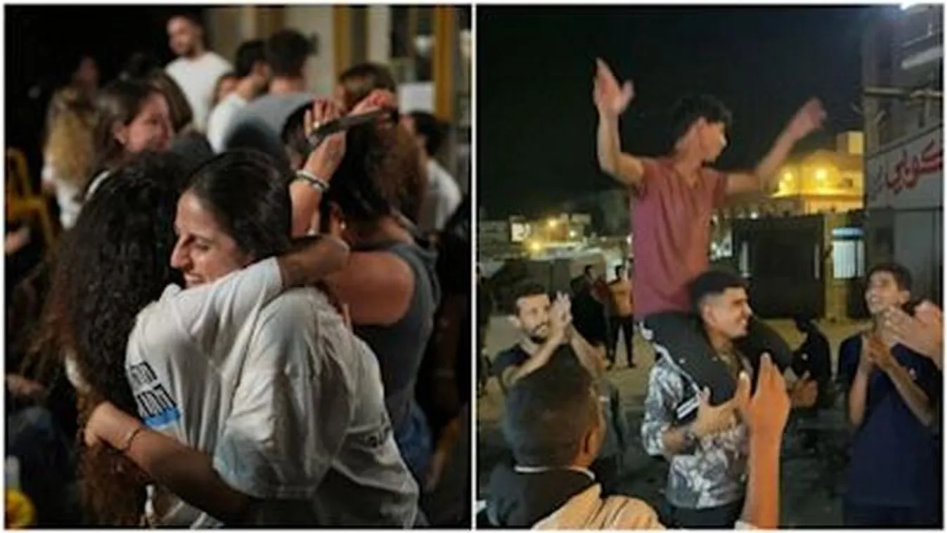 A túszok családjai pezsgőt bontottak Izraelben