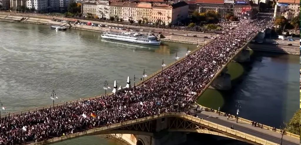 békemenet október 23 2025 drón