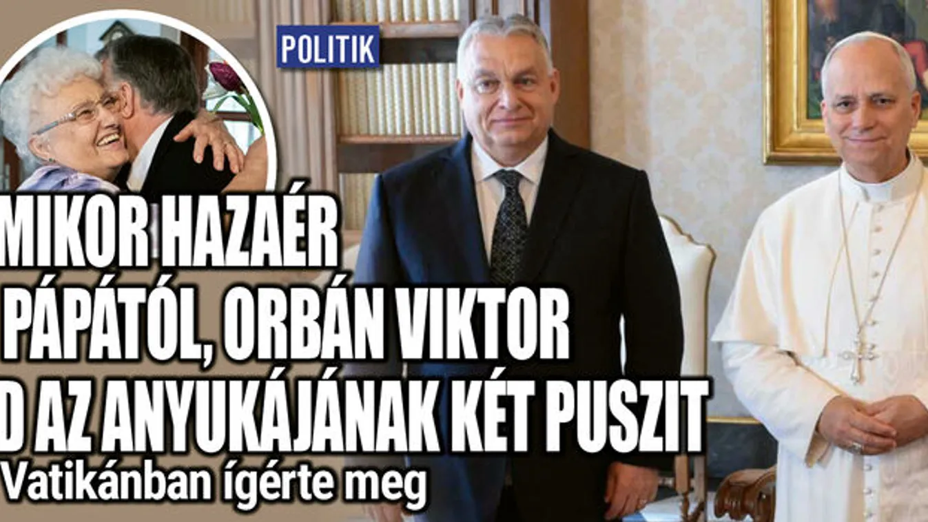 Amikor hazaér, Orbán Viktor ad az anyukájának két puszit