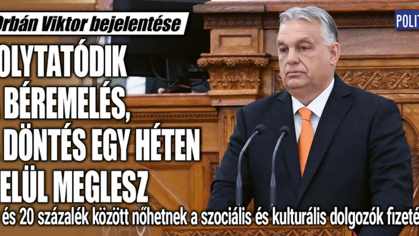 Orbán Viktor fontos bejelentése