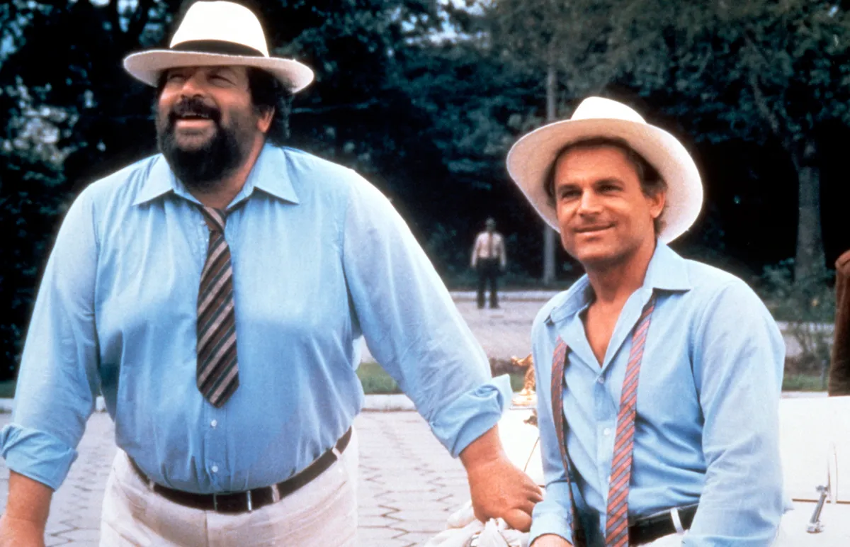 A képen Bud Spencer és Terence Hill látható