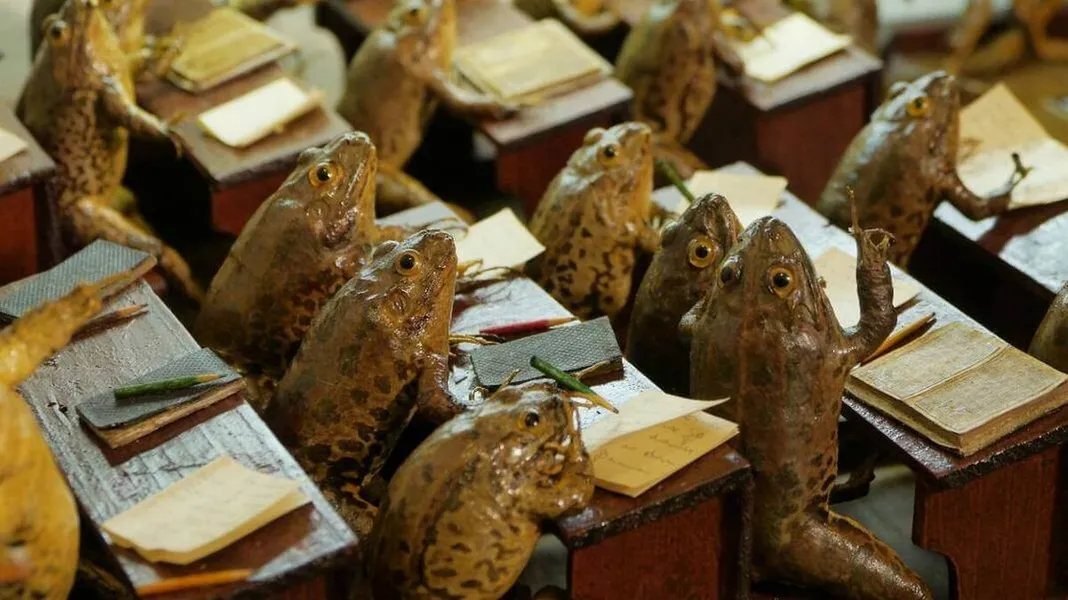 magyar művész alkotásai a békamúzeumban