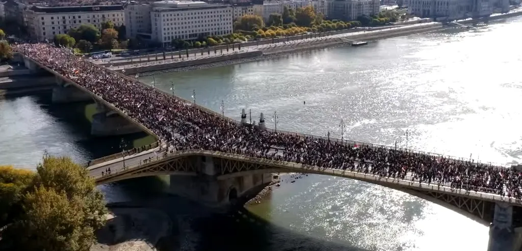 békemenet október 23 2025 drón