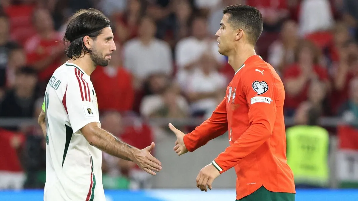 Cristiano Ronaldo és Szoboszlai Dominik