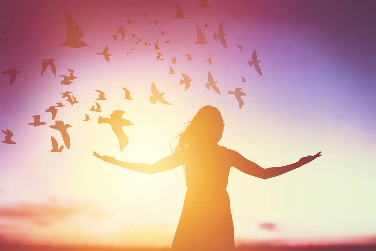 Égi üzenet- belső béke Freedom,Feel,Good,And,Travel,Adventure,Concept