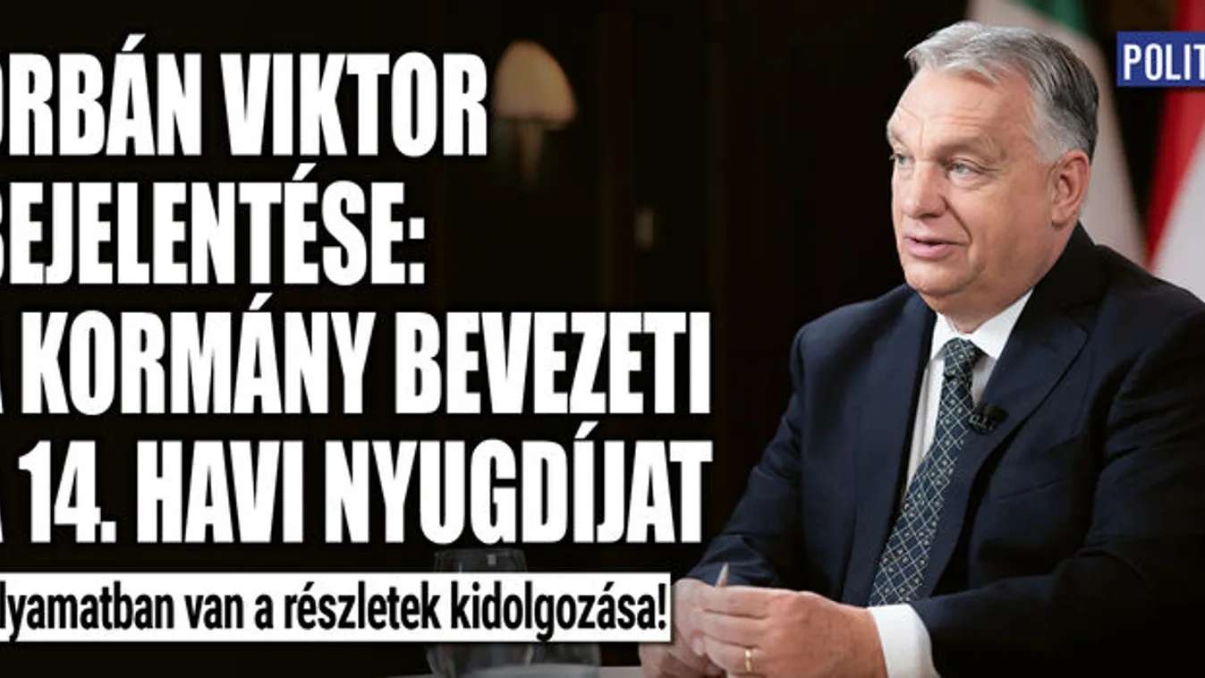 „A kormány végleges döntést hozott a 14. havi nyugdíjról"