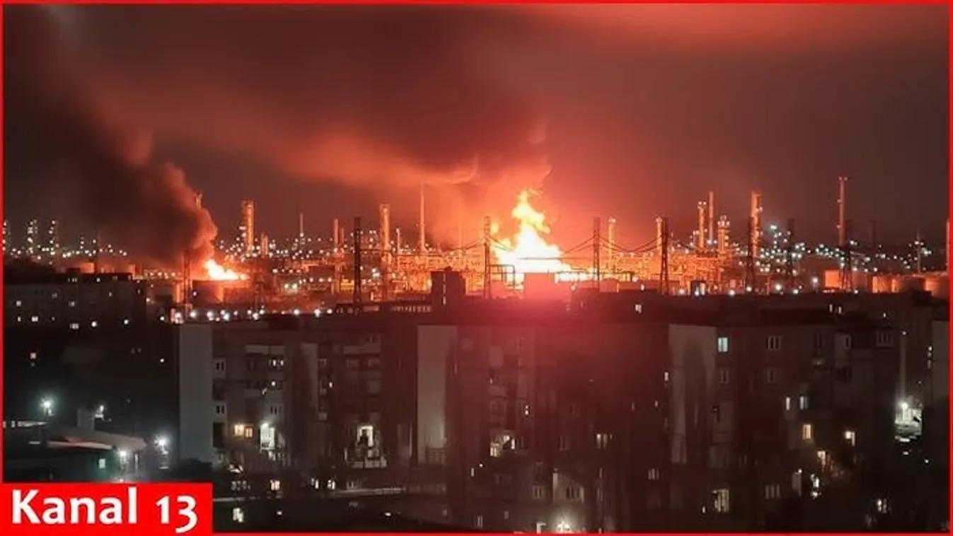 Fontos orosz olajfinomítót támadtak az ukránok