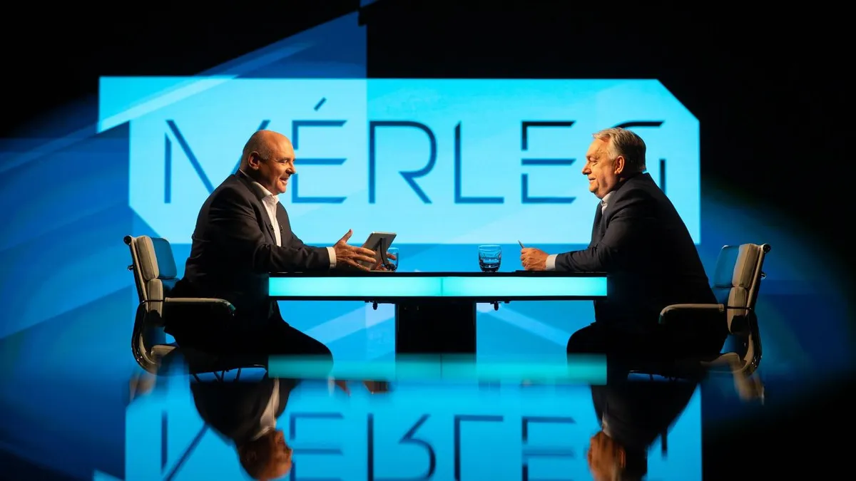 Orbán Viktor az ATV Mérleg című műsorában adott interjút Rónai Egonnak.
