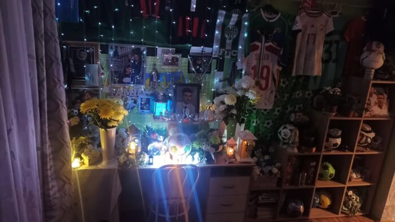 Gyertyák égnek a 15 évesen elhunyt Csabika urnája mellett