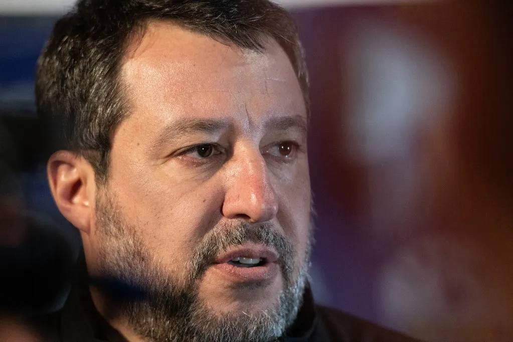 Matteo Salvini In L'Aquila, Italy