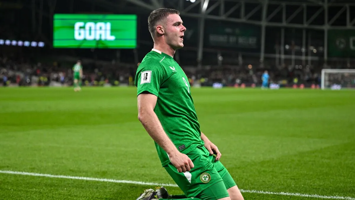 Evan Ferguson sérülés miatt kihagyta a Magyarország-Írország vb-selejtezőt