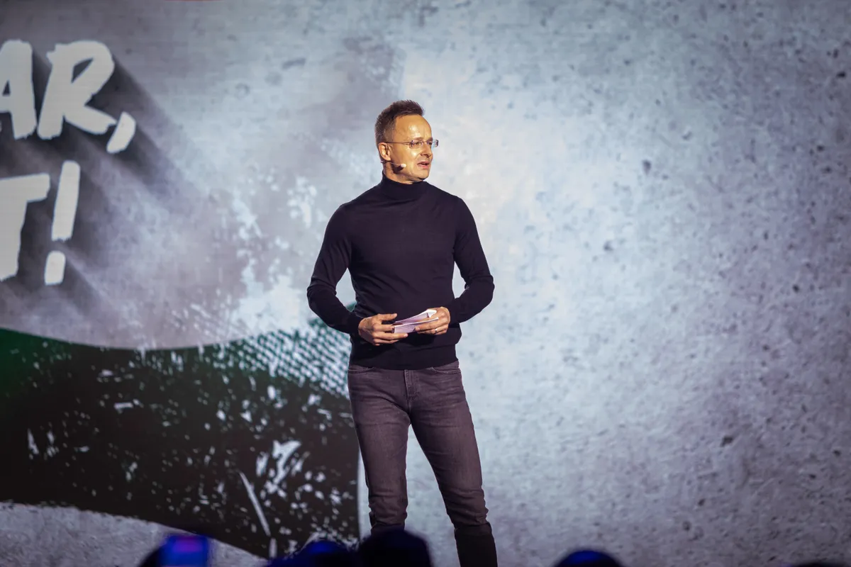  DPK Háborúellenes gyűlés, Győr, 2025. 11. 15. Szijjártó Péter