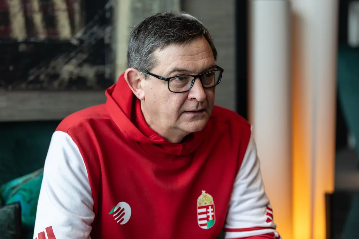 Golovin Vlagyimir szövetségi kapitány a Magyarország-Svájc meccs előtt