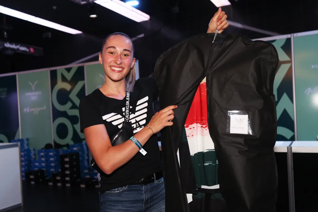 Budapest 20210618 Olimpiai ruhák átvétele nõi kézilabda válogatott foto Tumbász Hédi TUM Nemzeti Sport