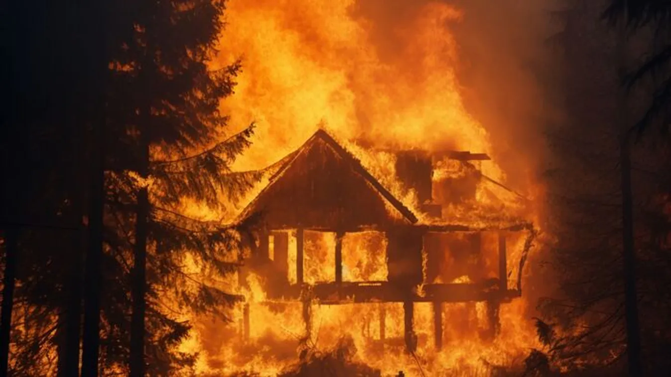 Egy öttagú család otthonában csaptak fel a lángok