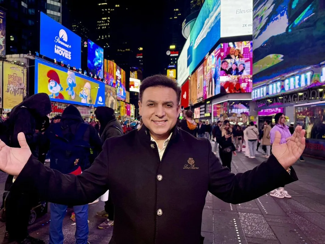 alt=Mága Zoltán a Time Square-en