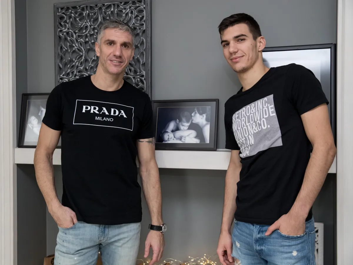 Fazekas Nándor (balra), és fia, Gergő