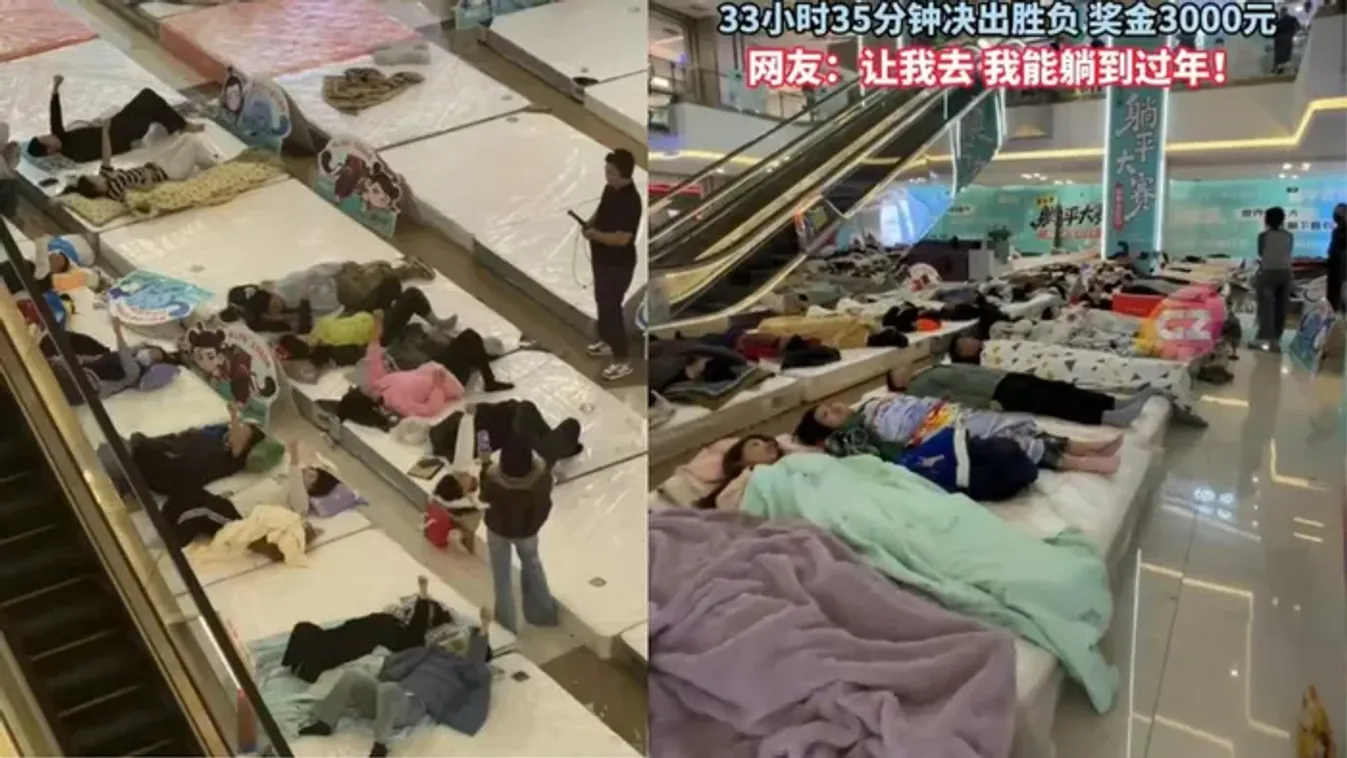 Lustaság-versenyt rendeztek, a győztes 33 óráig feküdt