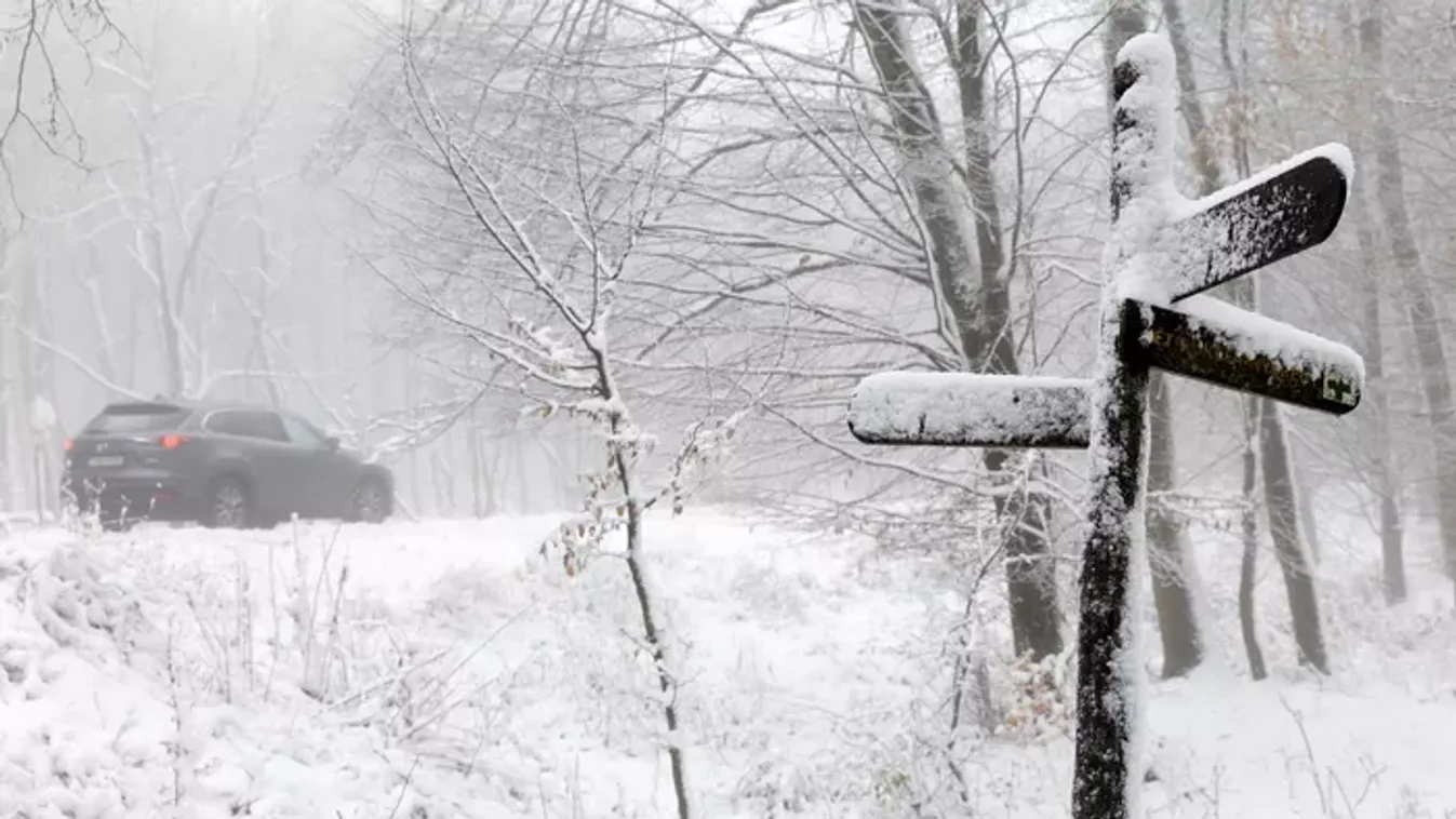 Nézd, hogy esik a hó a Kékestetőn! - Videó