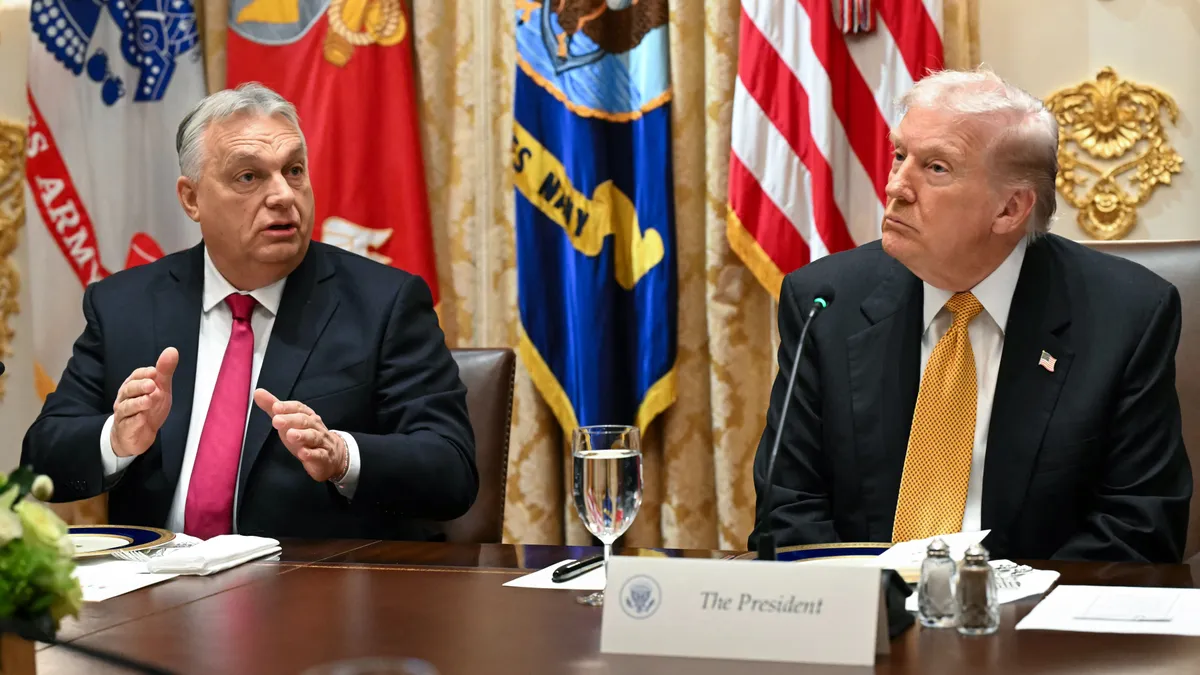 Hungarian PM Orban meets US president Trump