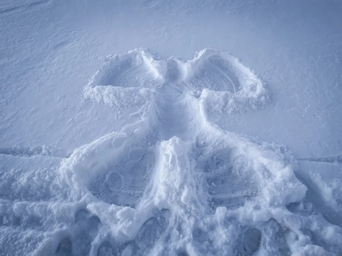 Angyali üzenetek A,Snow,Angel.,Winter,Fun,In,Helsinki,,Finland.,The,Joy