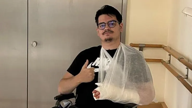 Dávid 19 évesen kapott sztrókot, utána egy időre kerekesszékbe kényszerült /